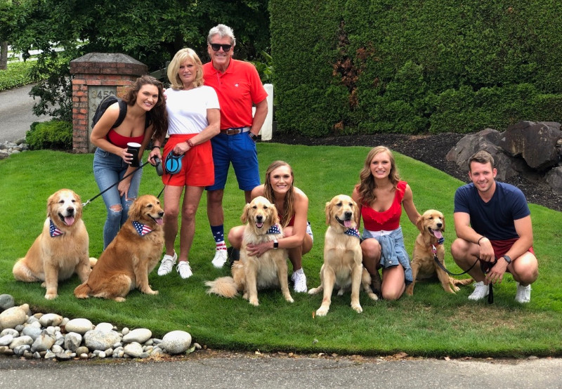 Family and dogs